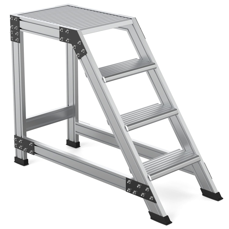 HIGHER Magazijntrap 4 treden Aluminium 83PRO