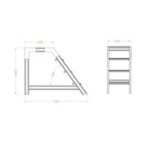 HIGHER Magazijntrap 4 treden Aluminium 83PRO