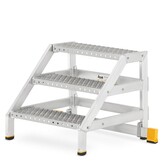 Magazijntrap - 3 treden - aluminium - 2,6 m werkhoogte