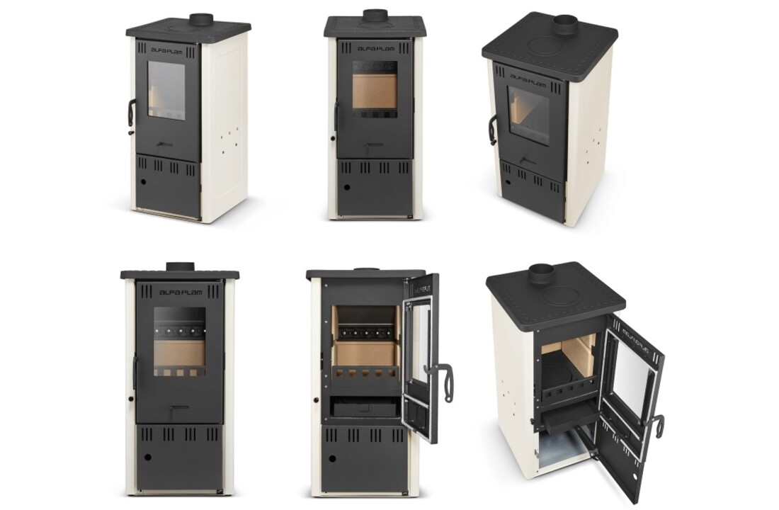 ALFA-PLAM Elita 2 ECO Houtkachel 6,5 kW - Ivory