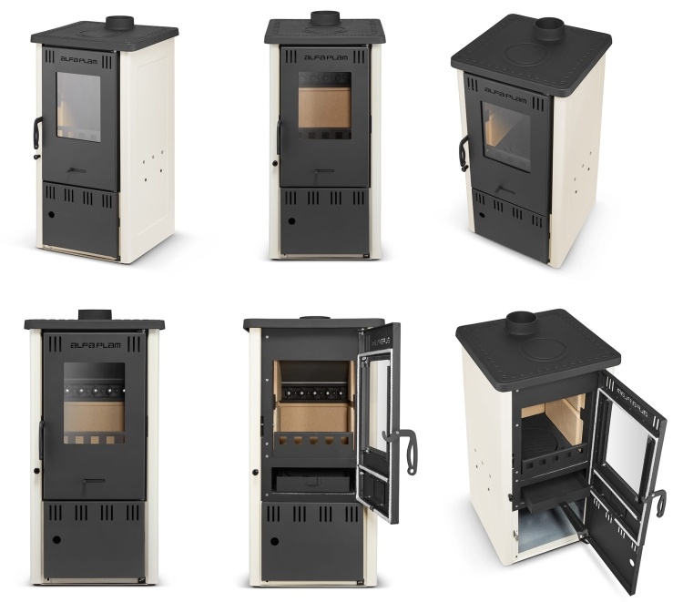 ALFA-PLAM Elita 2 ECO Houtkachel 6,5 kW - Ivory