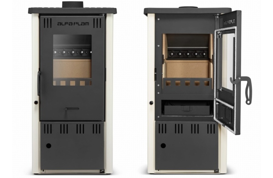 ALFA-PLAM Elita 2 ECO Houtkachel 6,5 kW - Ivory