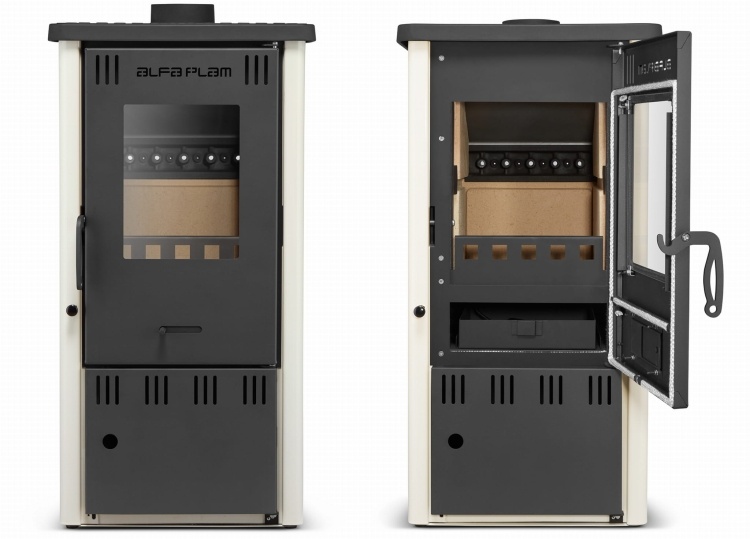 Houtkachel - 6,5 kW - vrijstaand - ivory - Eco Design - A+