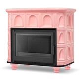 Tegelkachel - houtkachel - 13 kW - keramisch - FLORENCE - roze
