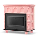 Tegelkachel - houtkachel - 13 kW - keramisch - FLORENCE - roze