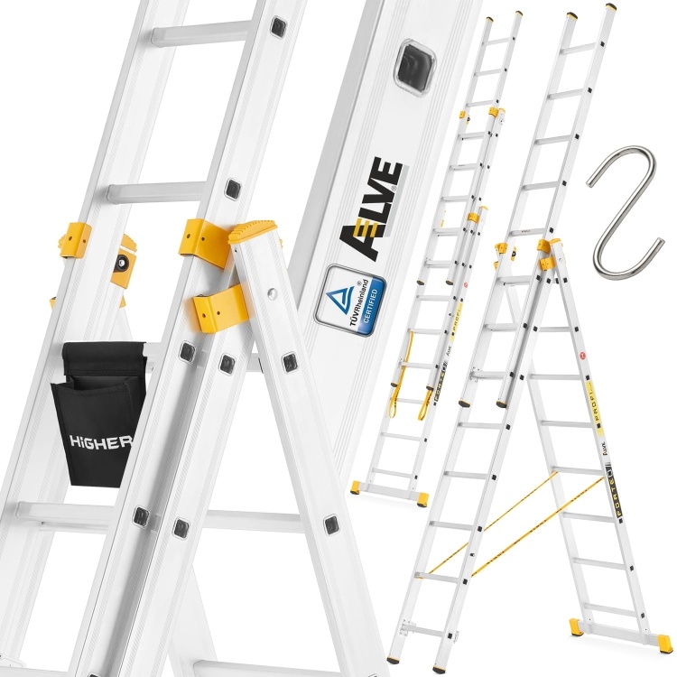 ALVE FORTE PROFI PLUS 3x8 multifunctionele aluminium ladder