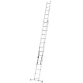 Dubbele aluminium ladder 2x14 met 7,90m werkhoogte