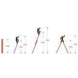 Dubbele aluminium ladder 2x14 met 7,90m werkhoogte