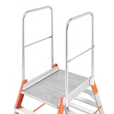 ALOSS magazijnwerkplatform met dubbele toegang, 2 treden