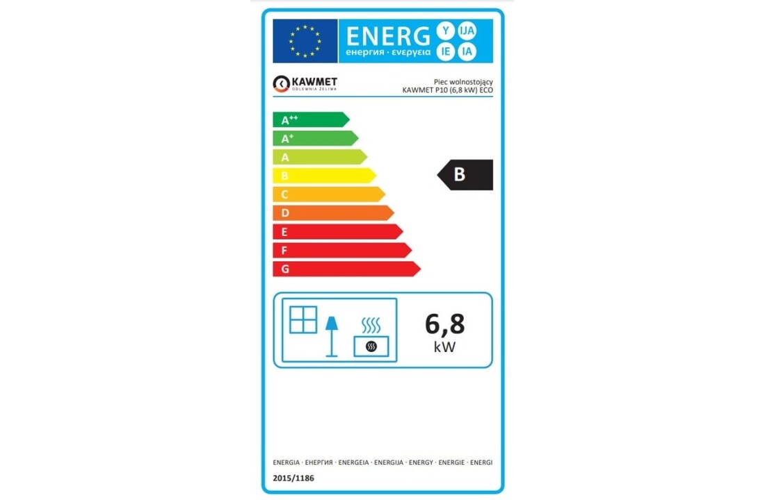 KAWMET P10 Gietijzeren Kachel 6,8 kW EkoProjekt 2022