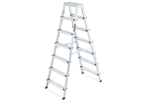 Dubbele Huishoudladder HIGHER 2x7 met Antislip - 125kg