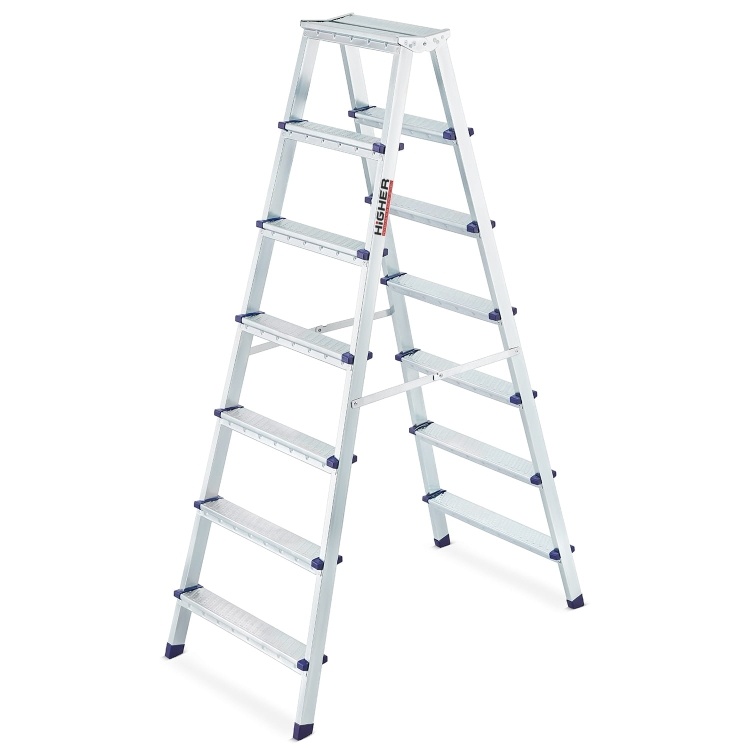 Dubbele Huishoudladder HIGHER 2x7 met Antislip - 125kg