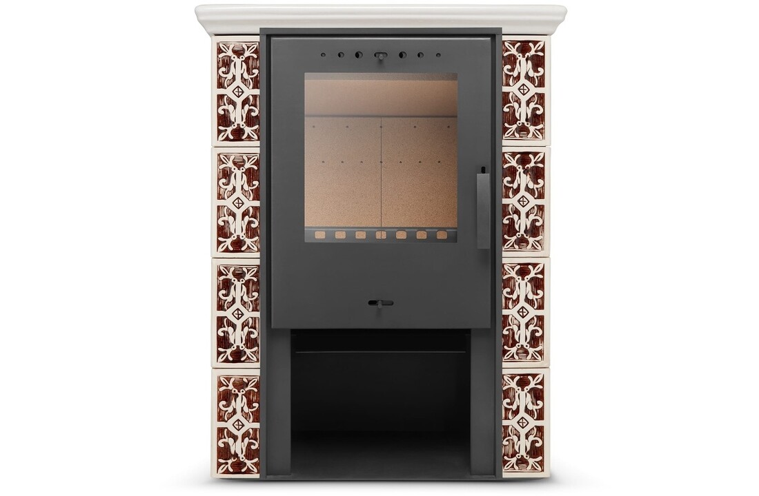 Tegelkachel - houtkachel -10 kW - keramisch - JASMIN - bruin