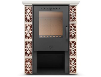 Tegelkachel - houtkachel -10 kW - keramisch - JASMIN - bruin