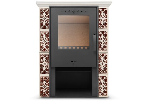 Tegelkachel - houtkachel -10 kW - keramisch - JASMIN - bruin