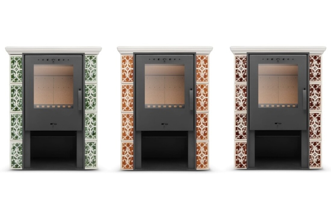 Tegelkachel - houtkachel -10 kW - keramisch - JASMIN - bruin