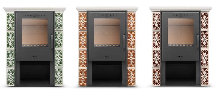 Tegelkachel - houtkachel -10 kW - keramisch - JASMIN - bruin