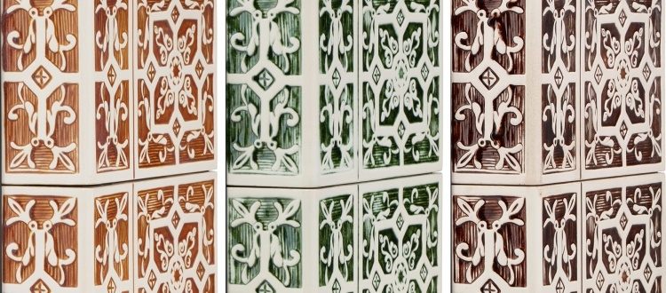 Tegelkachel - houtkachel -10 kW - keramisch - JASMIN - bruin