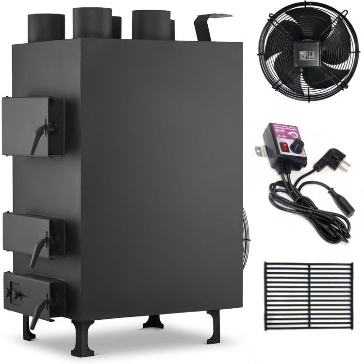 HIGHER PN4 Heteluchtkanon 35 kW met ventilator en thermostaat