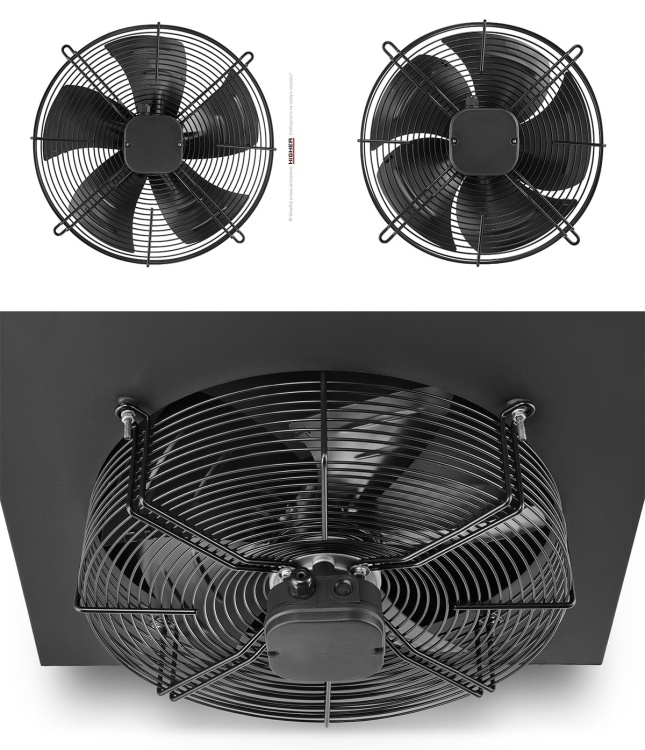 HIGHER PN4 Heteluchtkanon 35 kW met ventilator en thermostaat