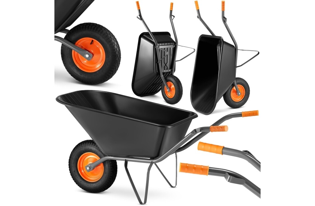 HIGHER Kruiwagen PVC 150L 210kg Gelast - Spuitgegoten