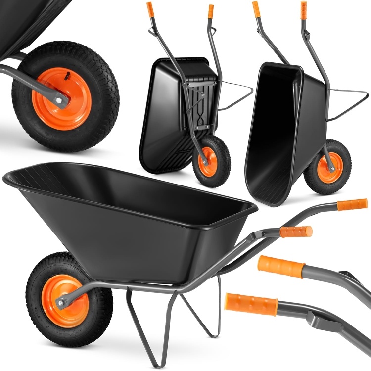 HIGHER Kruiwagen PVC 150L 210kg Gelast - Spuitgegoten