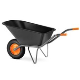 Kruiwagen 150 liter - tot 210 kg - zwart/oranje