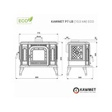 Gietijzeren Kachel KAWMET P7 10,5 kW LB/RB EkoProjekt 2022