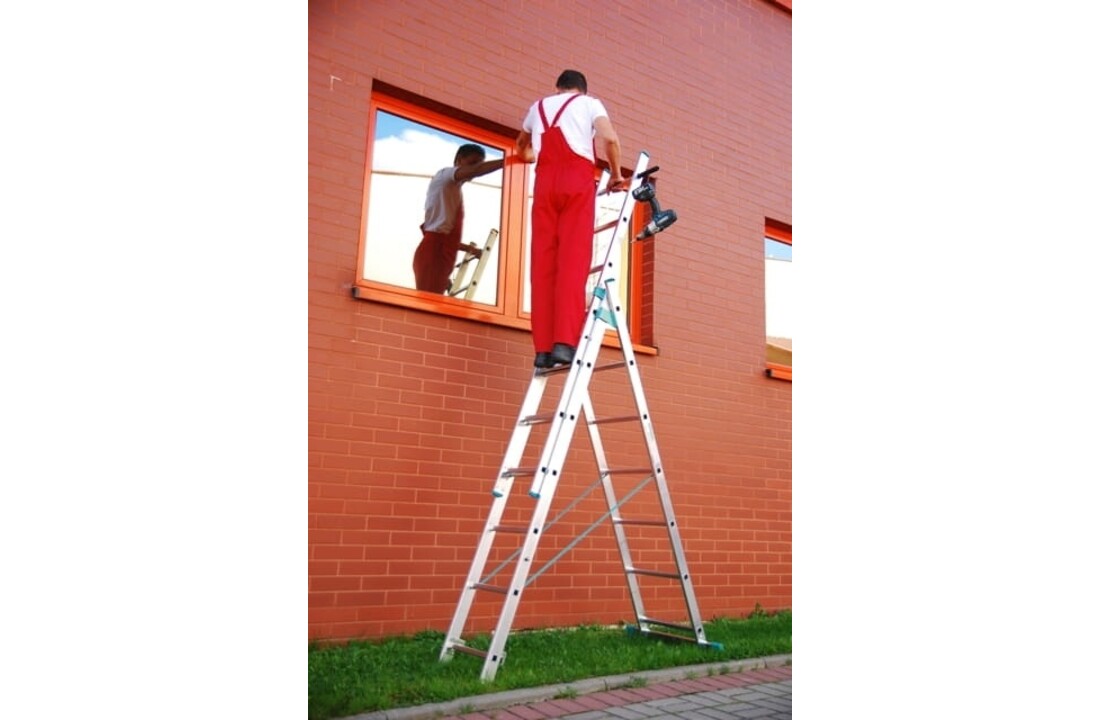 ALOSS Universele Aluminium Ladder 3x7 - 5,30 m