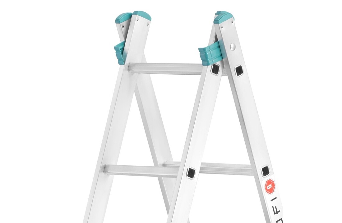 Dubbele telescopische ladder 2x7 - Werkhoogte 4,20m