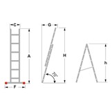 Dubbele telescopische ladder 2x7 - Werkhoogte 4,20m