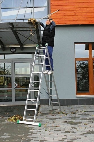 Dubbele telescopische ladder 2x7 - Werkhoogte 4,20m