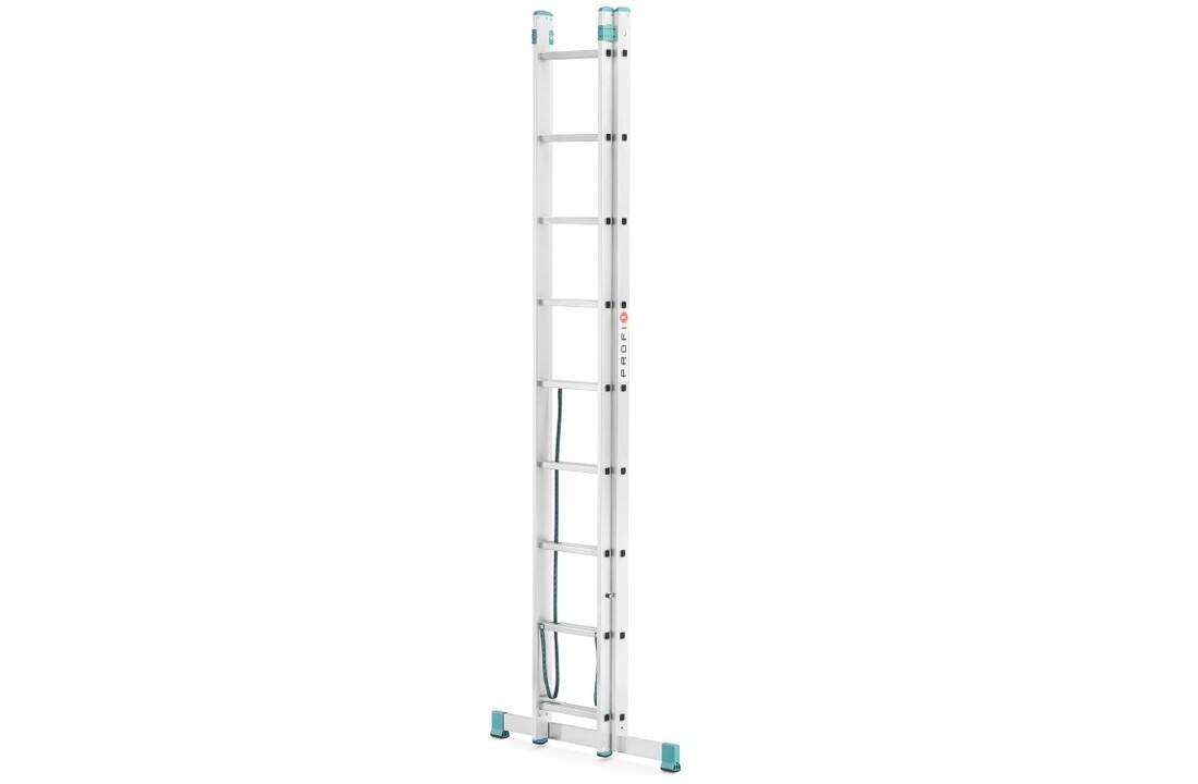 Aluminium trap 2x9 5,40m werkhoogte - TüV gecertificeerd