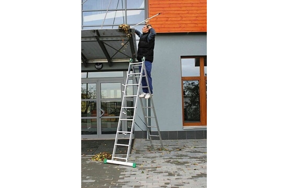 Aluminium trap 2x9 5,40m werkhoogte - TüV gecertificeerd