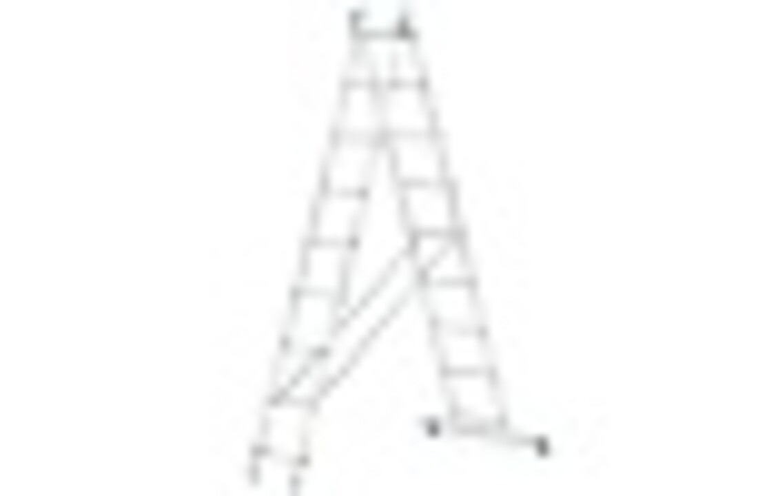 Aluminium trap 2x9 5,40m werkhoogte - TüV gecertificeerd