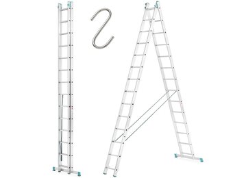 Aluminium Ladder 2x13 ALOSS Werkhoogte 7,40m