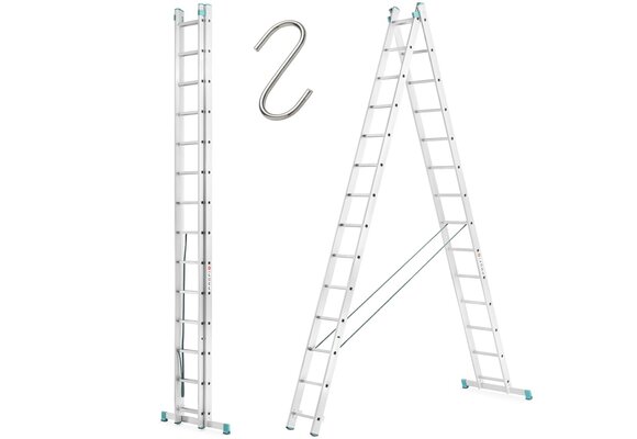 Aluminium Ladder 2x13 ALOSS Werkhoogte 7,40m