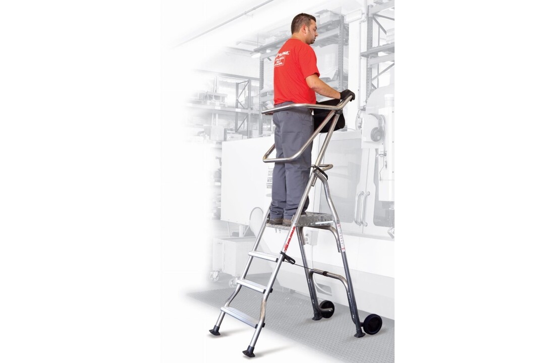 Faraone PL5 Magazijnladder 5-treden werkplatform - 3m