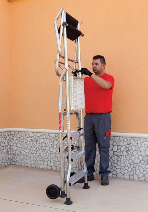 Faraone PL5 Magazijnladder 5-treden werkplatform - 3m