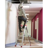 Faraone Lady magazijnladder 5 treden - 2,90 m werkhoogte