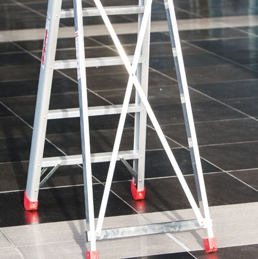 Faraone LADY magazijnladder 9 treden - 3,80m werkhoogte