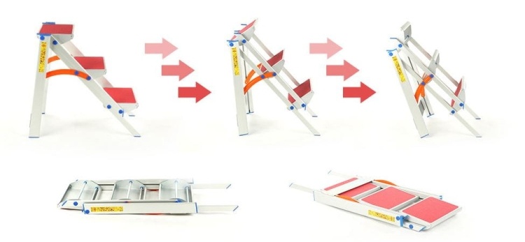 DRABEX TP 8022 aluminium opvouwbare huishoudladder - 2,70 m