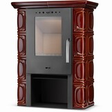 Tegelkachel - houtkachel - 10 kW - keramisch - ELDUR - bruin