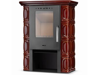 Tegelkachel - houtkachel - 10 kW - keramisch - ELDUR - bruin