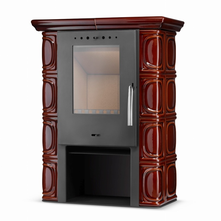 Tegelkachel - houtkachel - 10 kW - keramisch - ELDUR - bruin