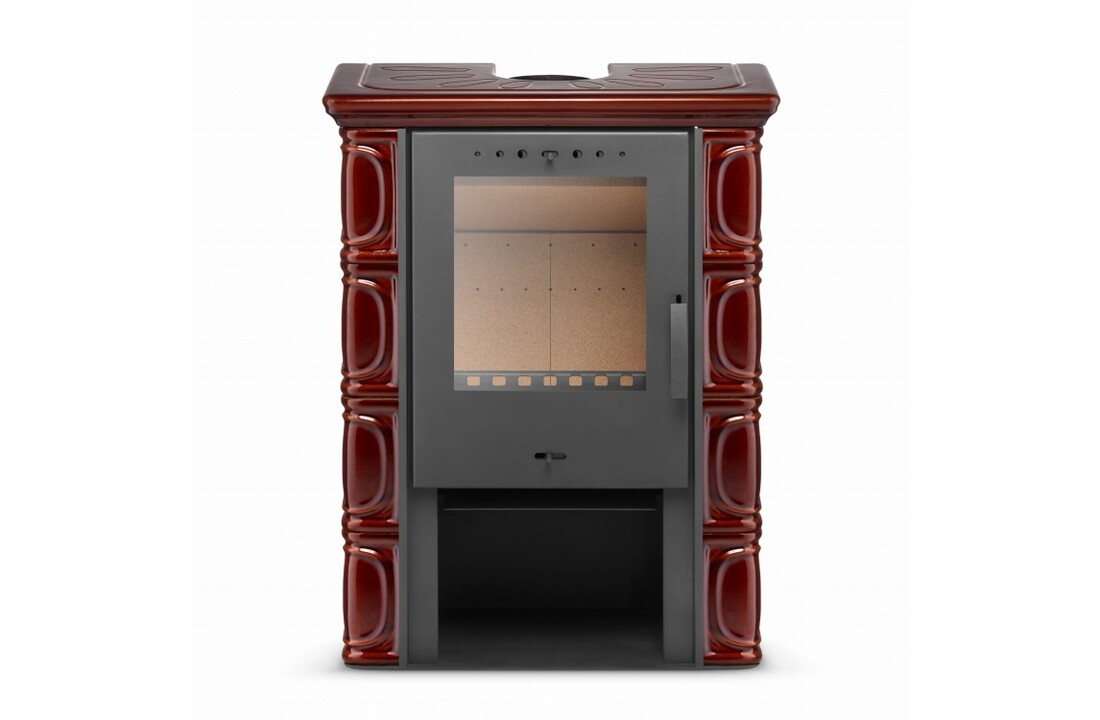 Tegelkachel - houtkachel - 10 kW - keramisch - ELDUR - bruin
