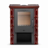 Tegelkachel - houtkachel - 10 kW - keramisch - ELDUR - bruin