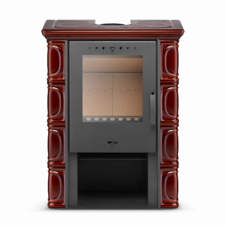 Tegelkachel - houtkachel - 10 kW - keramisch - ELDUR - bruin