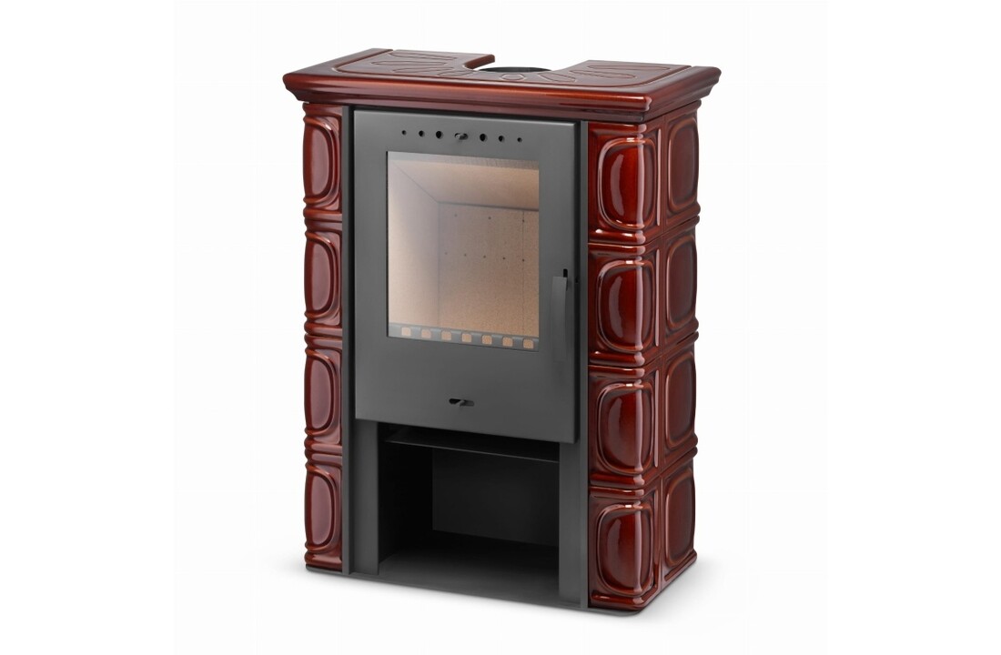 Tegelkachel - houtkachel - 10 kW - keramisch - ELDUR - bruin