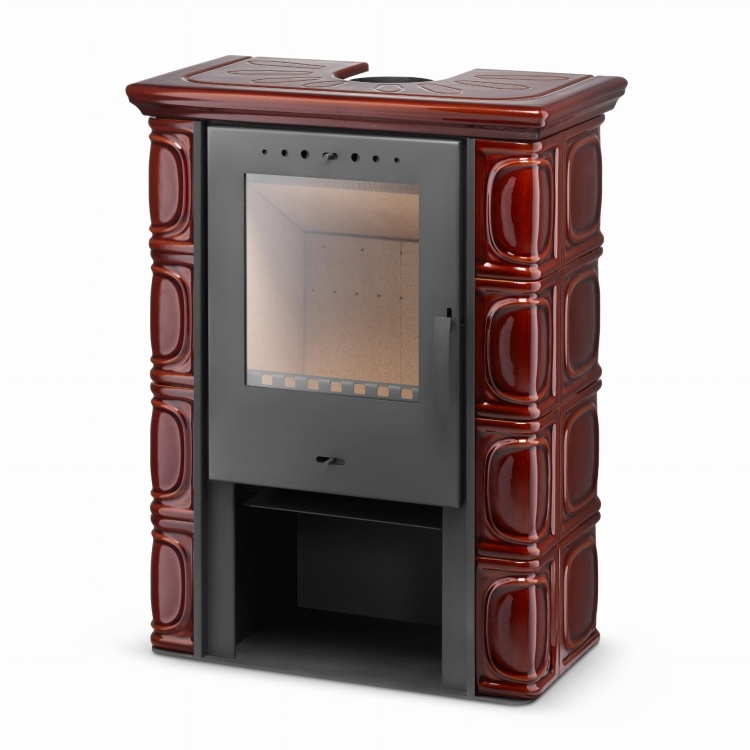 Tegelkachel - houtkachel - 10 kW - keramisch - ELDUR - bruin